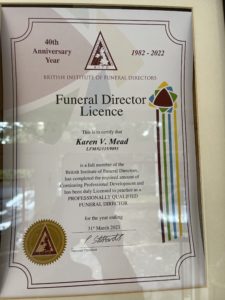 funeral Director's License